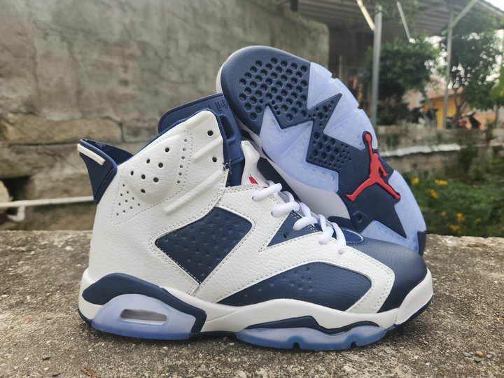 Nike Homme Chaussures Air Jordan 6 Retro Beige Marine